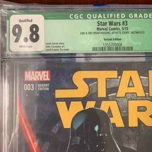 Star Wars #3 CGC graded 9.8